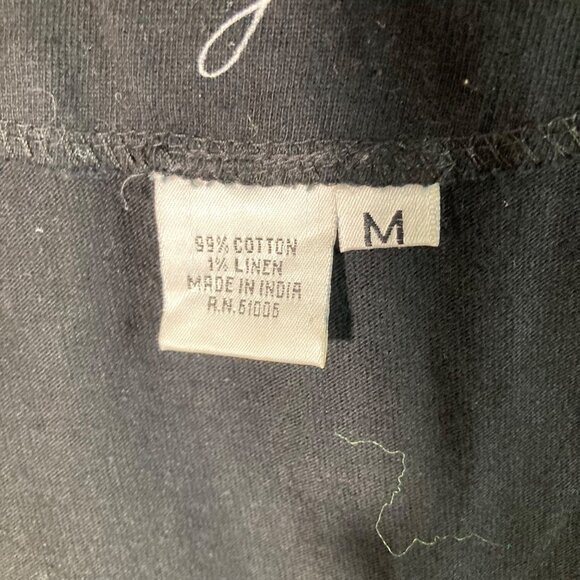 Womens Country Wear Button Front Patch Top Cats Fish Tree M NWT Cotton Linen Ble - Picture 10 of 13